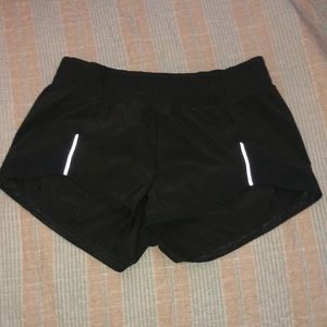 Olive green lululemon speed shorts
